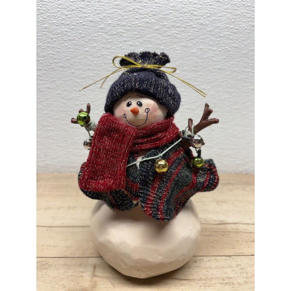 Crazy Mountain Ceramic Snowman Figurine
